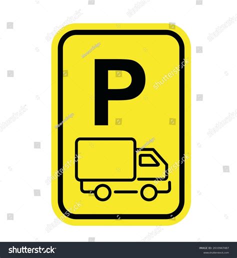 Truck Parking Symbol Sign Vector Illustration Stock Vector (Royalty ...