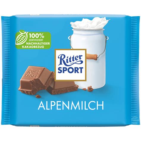 Ritter Sport Alpine Milk Chocolate 3.53 oz