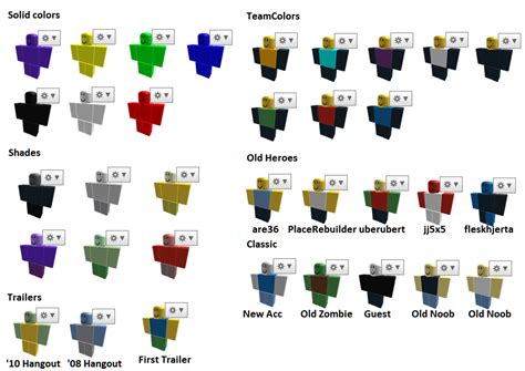 My BodyColors collection; roughly four pages. : r/roblox