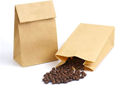 Amazon.com: Kslong Mini Brown Paper Bags, 50pcs Small Kraft Paper Bags 1 LB 3.5x2.2x6.7” Baby ...