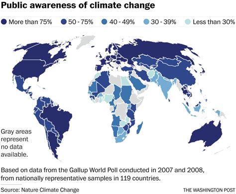 Map: What the world does and doesn’t know about climate change - The ...