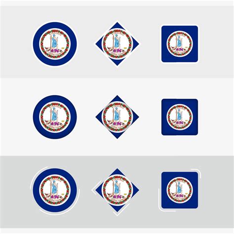 Virginia flag icons set, vector flag of Virginia. 22969901 Vector Art at Vecteezy