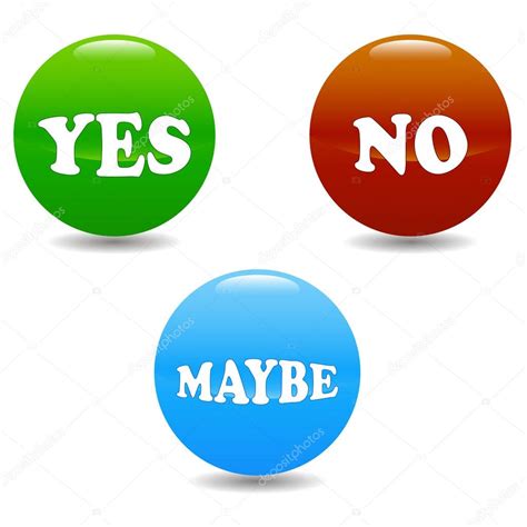 Yes No and Maybe icons — Stock Vector © ylivdesign #24772201