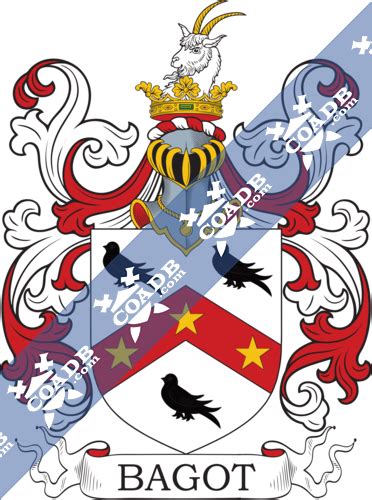 Bagot Family Crest, Coat of Arms and Name History