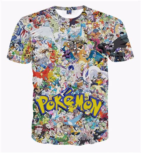 Japanese Anime Pokemon Pikachu Clothing Short Sleeve Unisex 3D printed T shirt t shirt women/men ...