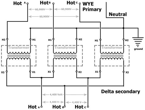 Wye Delta Transformer Wiring Diagram