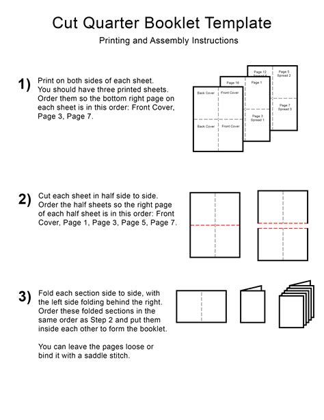 Quarter Zine Booklet Template by Matthew Gravelyn