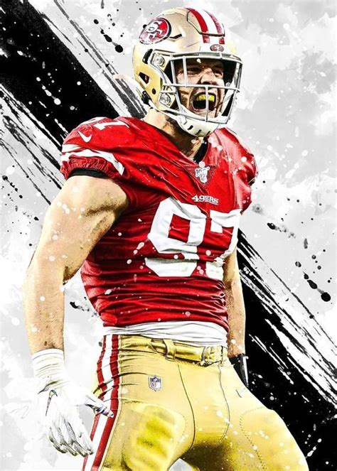 Nick Bosa San Francisco 49ers Poster Print, Sports Art, Football Print, Kids Room Decor, Man C ...