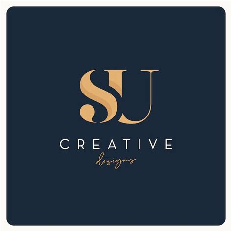 Premium Vector | Monogram su logo design, creative letter logo for business and company