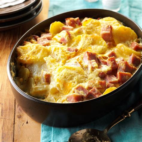 Cheesy Scalloped Potatoes & Ham Recipe | Taste of Home