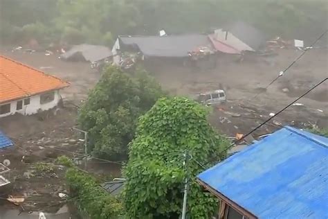 Tsunami of mud in Atami, near Tokyo, Japan in videos and pictures ...