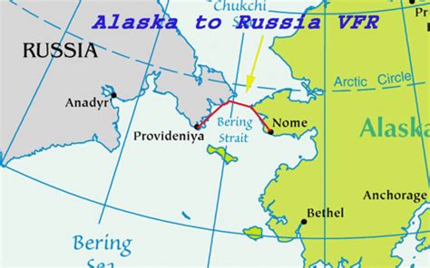 Bering Strait Map - Alaska • mappery