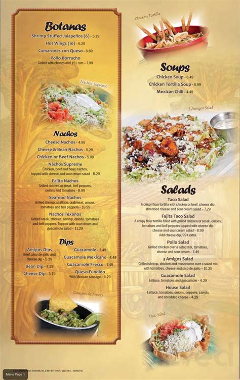 3 Tequilas Mexican Restaurant menus in Kill Devil Hills, North Carolina, United States