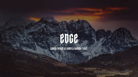 Edge Font Family : Download Free for Desktop & Webfont