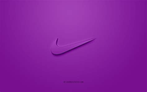 Download wallpapers Nike logo, purple background, Nike 3d logo, 3d art, Nike, brands logo ...