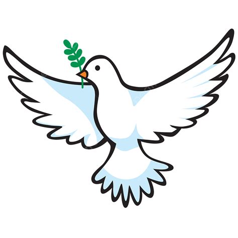 Peace Dove Olive Branch Cartoon Vector, Peace Dove, Olive Branch, Cartoon PNG and Vector with ...