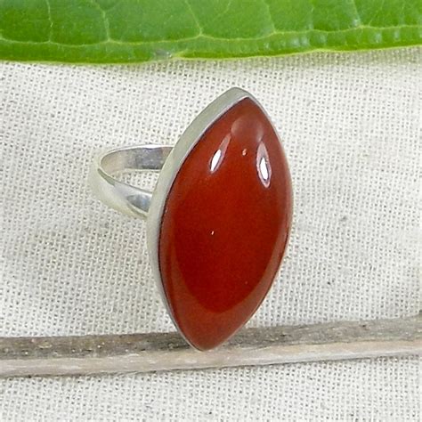 Carnelian Ring Red Ring Carnelian Jewelry 925 Sterling | Etsy