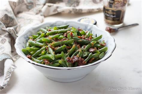 Sweet and Sour German Green Beans with Bacon and Onions - Low Carb Maven