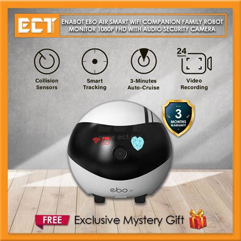 ENABOT EBO SE / AIR Smart WIFI Companion Family Robot Monitor FHD With Audio Security Camera