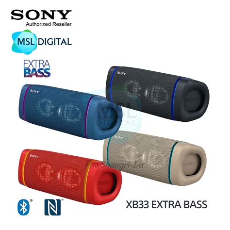 Sony SRS-XB33 EXTRA BASS Wireless Portable Speaker IP67 Waterproof ...