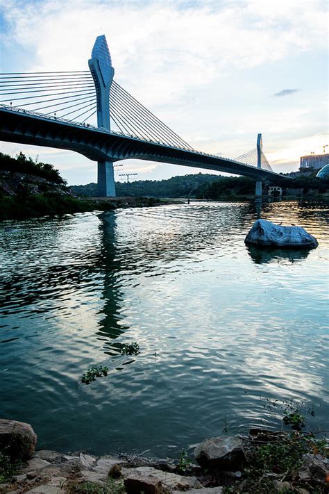 Cable bridge in Hyderabad Photograph by Satyanarayana Gola