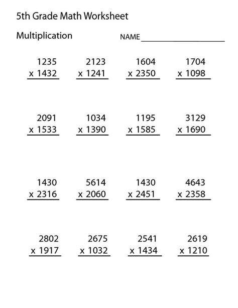 Free 5th Grade Math Worksheets | Activity Shelter