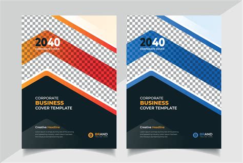 Corporate business book cover design or annual report or booklet Vector ...