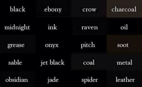 Blacks ! | Writing, Color names, Color