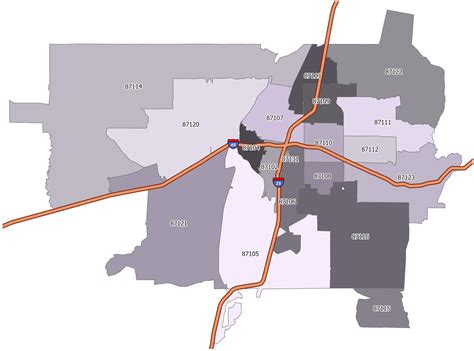 Albuquerque Zip Code Map - GIS Geography