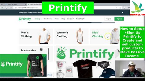 How to Setup /Sign Up Printify to Create and sell custom products to Make Passive Income - YouTube