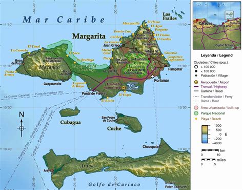 deslealtad asesinato Cabeza mapa isla margarita venezuela satelital ...