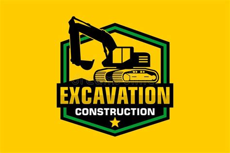 Excavator Logo Template Vector. Heavy Equipment Logo Vector for Construction Company Stock ...