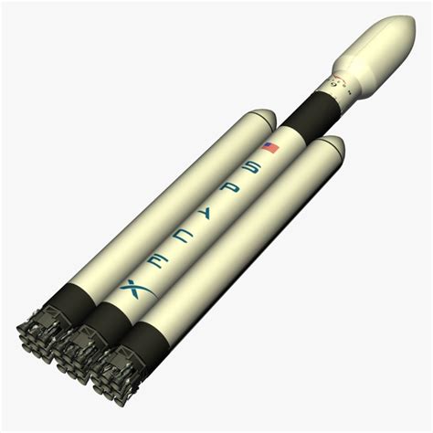 3d model falcon 9 heavy spacex