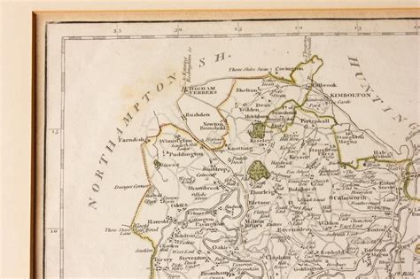 1793 Map of Bedfordshire by J. Cary. Framed.