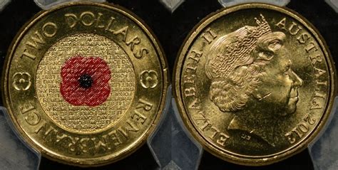 2012 Red Poppy Remembrance Day Two Dollar Coin Value - The Australian ...