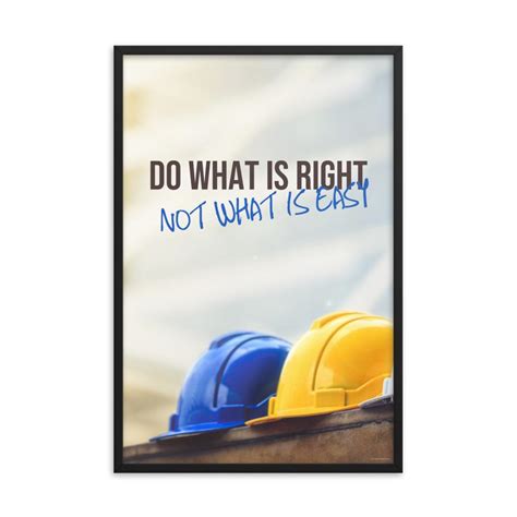 Framed Hard Hat Safety Poster: Prioritize Safety – Inspire Safety