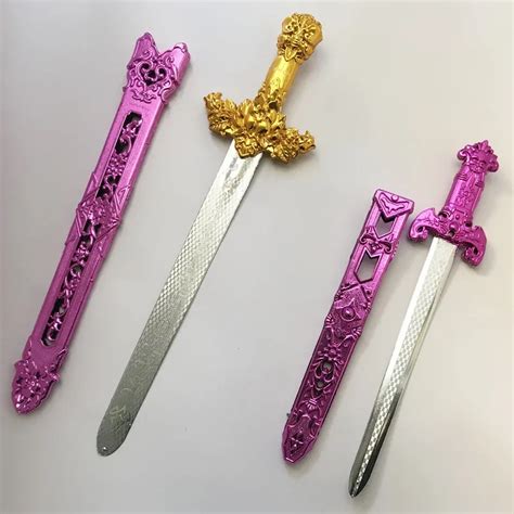 1 pc 40cm Electroplating Plastic Swords Toy Promotional Birthday Party kids Gifts electroplate ...