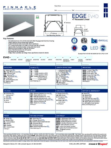 Fillable Online Pinnacle Lighting Edge Evolution 4-inch Architectural Recessed Linear ... Fax ...