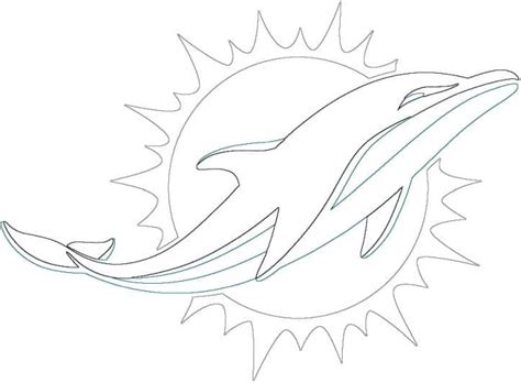 Miami Dolphins logo coloring page - Free coloring pages