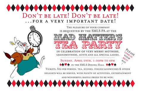 Mad Hatters Tea Party Invitation Template • Business Template Ideas