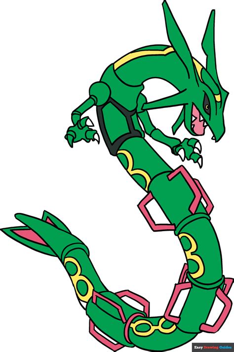 How to Draw Rayquaza Pokémon - Really Easy Drawing Tutorial