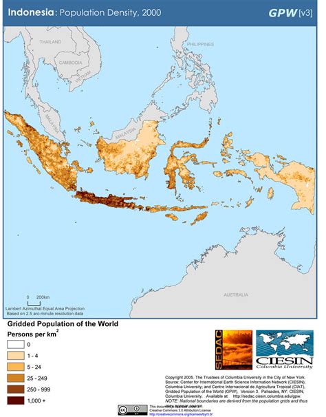 Indonesia Population Density Map