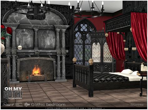 The Sims Resource - OhMyGoth - Gothic bedroom