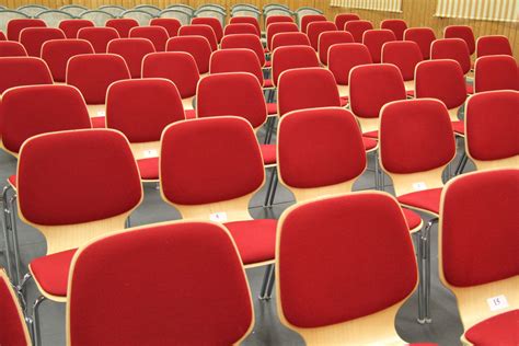 Free Images : auditorium, chair, red, spectator, show, furniture, concert hall, white cloth ...