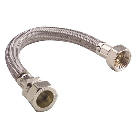 Flexible Pipe Connector, (Dia)15mm (Dia)10mm (L)300mm | Departments | DIY at B&Q