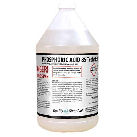 Phosphoric Acid (Tech Grade) - Rust Remover, Metal Cleaner - 2 gallon ...