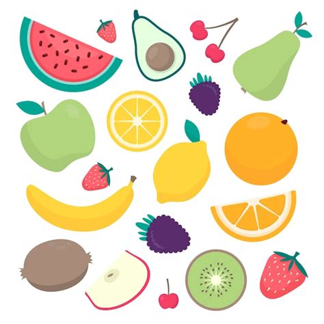 Free Vector | Flat design fruit collection