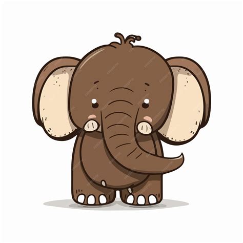 Premium Vector | Vector cute mammoth cartoon style