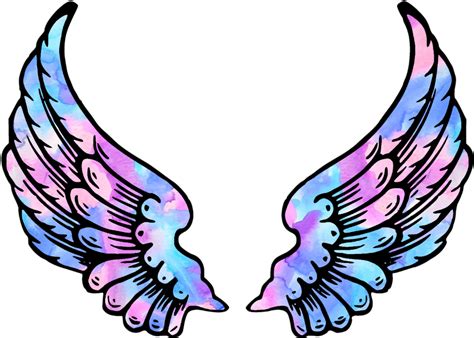 Download Wings Angel Angelwings Space Galaxy Stars Star Wing - Angels Wings Clip Art Png ...