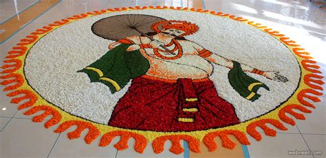 60 Most Beautiful Pookalam Designs for Onam Festival - part 4